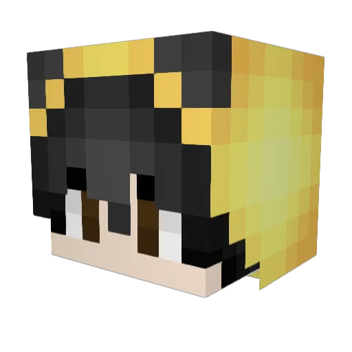 hydedededede Minecraft avatar head, 3D render