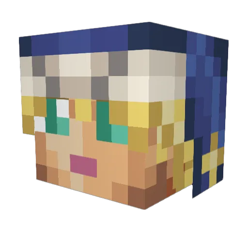 hydeout Minecraft avatar head, 3D render