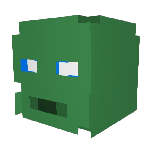 hydra_190 Minecraft avatar head, 3D render