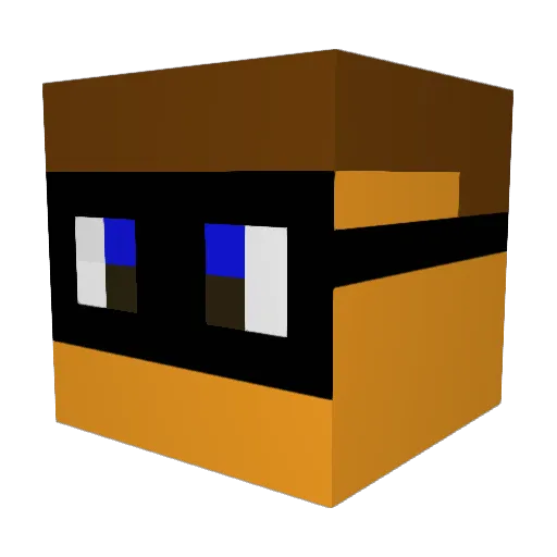 hydra_lv Minecraft avatar head, 3D render
