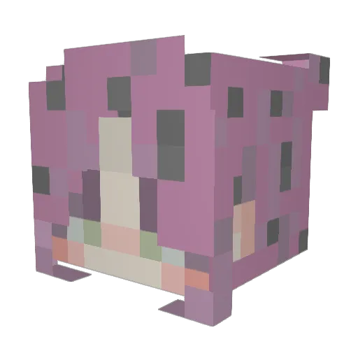 hydraangea Minecraft avatar head, 3D render