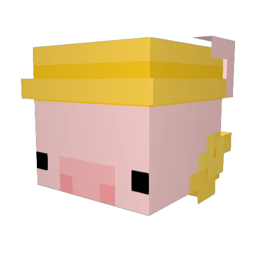 hydraloot Minecraft avatar head, 3D render