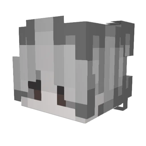 hydrateed Minecraft avatar head, 3D render
