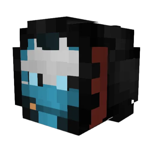 hydraxmusic Minecraft avatar head, 3D render