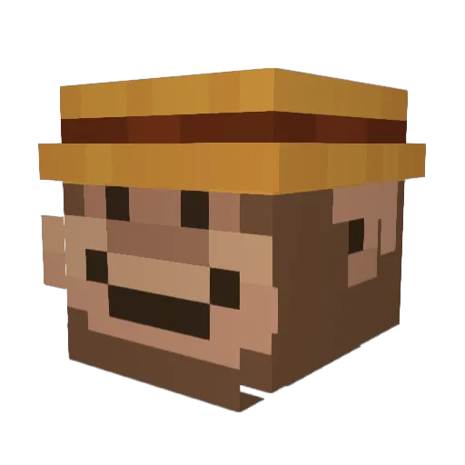 hydreeezy Minecraft avatar head, 3D render