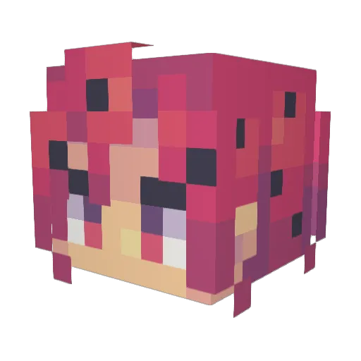 hydrokinkajou Minecraft avatar head, 3D render
