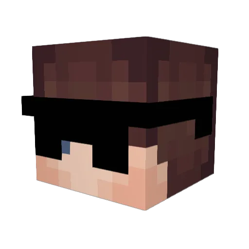 hydromanic Minecraft avatar head, 3D render