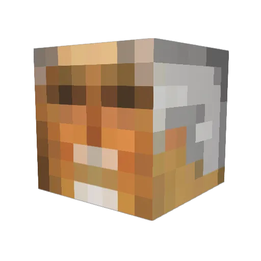 hydrosylator Minecraft avatar head, 3D render