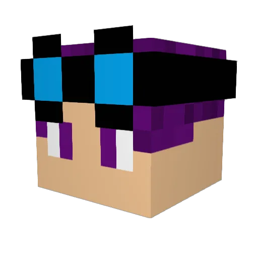 hyeMiguel Minecraft avatar head, 3D render