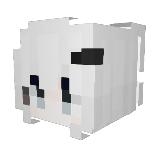 hyebi Minecraft avatar head, 3D render