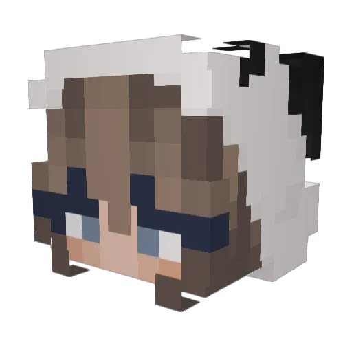 hyekie Minecraft avatar head, 3D render