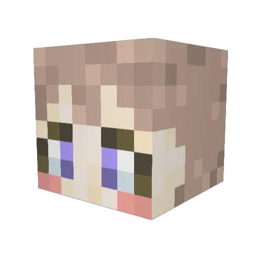 hyem03 Minecraft avatar head, 3D render