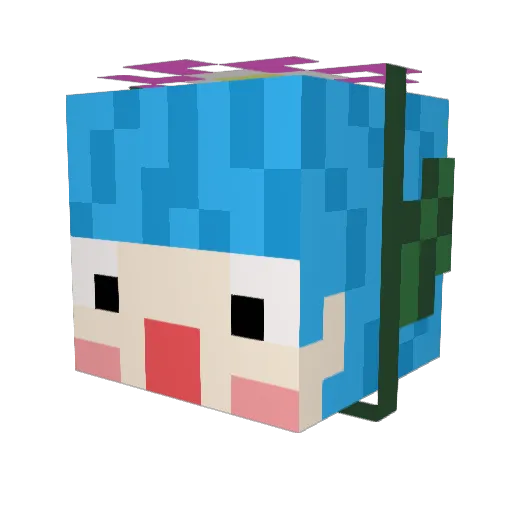 hyeony Minecraft avatar head, 3D render