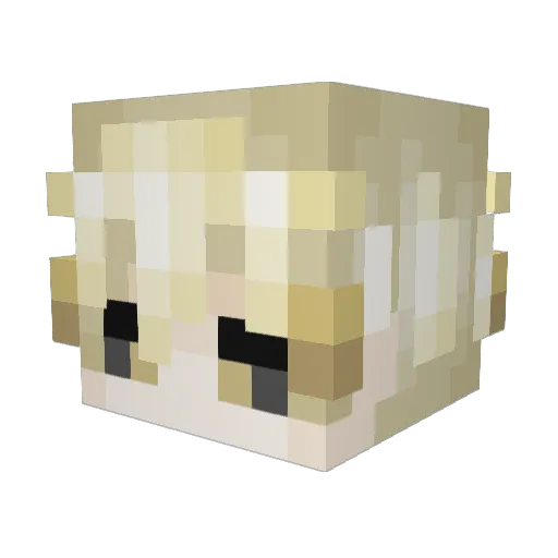 hyep Minecraft avatar head, 3D render