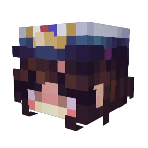 hyesju Minecraft avatar head, 3D render