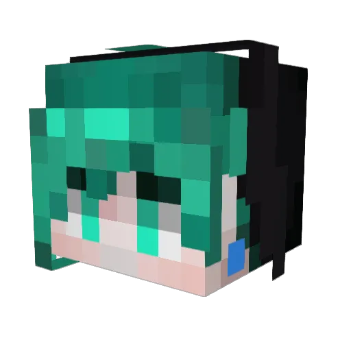hyewoneeeee Minecraft avatar head, 3D render