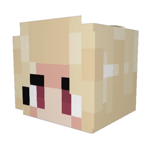 hyewoniz Minecraft avatar head, 3D render