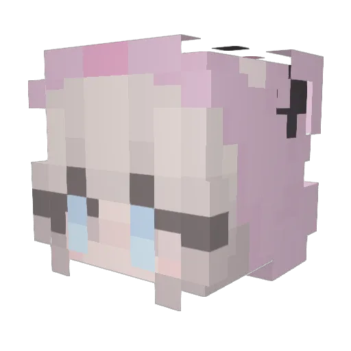 hyeyulri Minecraft avatar head, 3D render