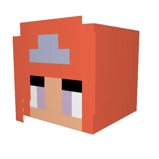 hyfnae Minecraft avatar head, 3D render
