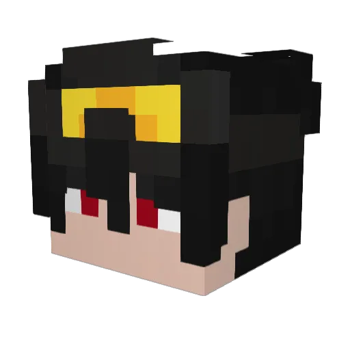 hygon Minecraft avatar head, 3D render