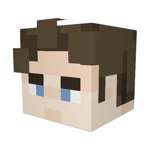 hyl1cs Minecraft avatar head, 3D render