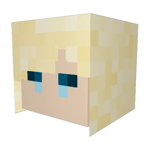 hyleren Minecraft avatar head, 3D render