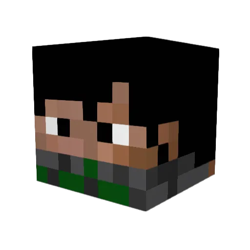 hylle888 Minecraft avatar head, 3D render