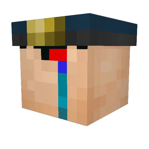 hylliganchik Minecraft avatar head, 3D render