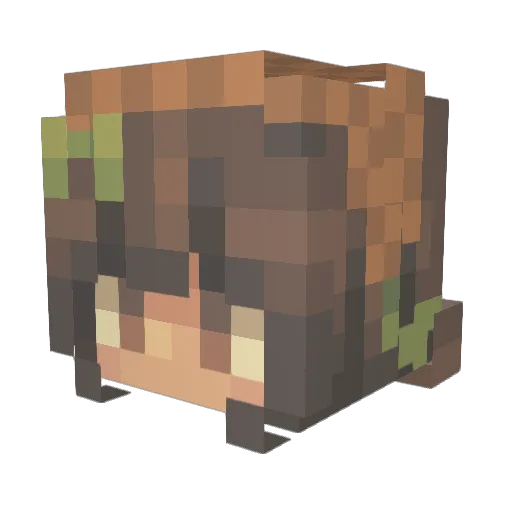 hylyyy Minecraft avatar head, 3D render