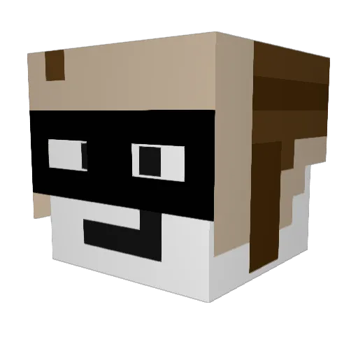 hyomoo Minecraft avatar head, 3D render