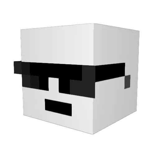 hyonida Minecraft avatar head, 3D render