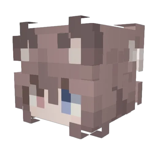 hyorinnie Minecraft avatar head, 3D render