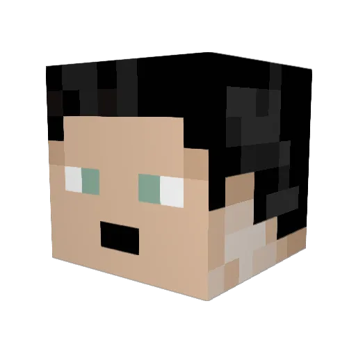 hyperaggressive4 Minecraft avatar head, 3D render