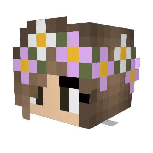 hyperfun16 Minecraft avatar head, 3D render