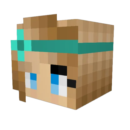 hypergirl65 Minecraft avatar head, 3D render