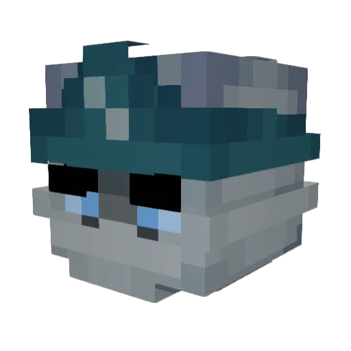 hypergummy_ Minecraft avatar head, 3D render