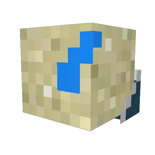 hyperlydian Minecraft avatar head, 3D render