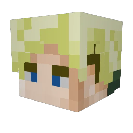 hyperlynx8 Minecraft avatar head, 3D render