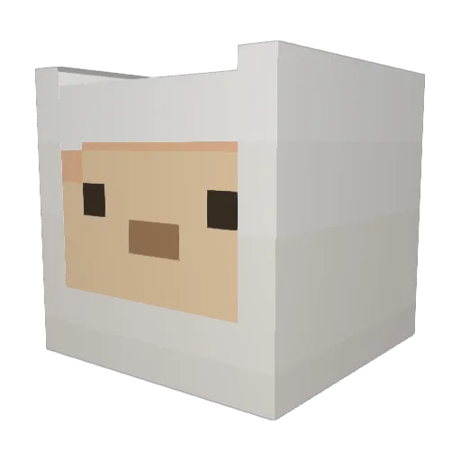hypernoob Minecraft avatar head, 3D render