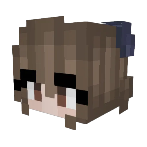 hypernotic_ Minecraft avatar head, 3D render