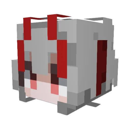 hyperoood Minecraft avatar head, 3D render