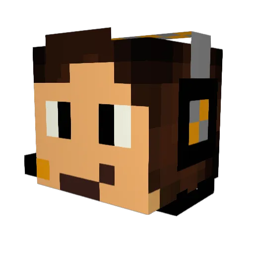 hyperprod24 Minecraft avatar head, 3D render