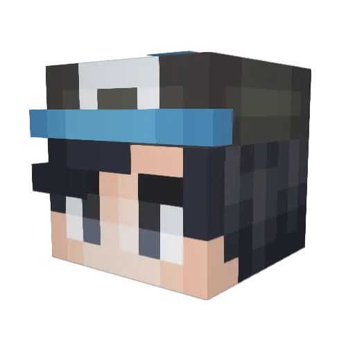hyperpy Minecraft avatar head, 3D render