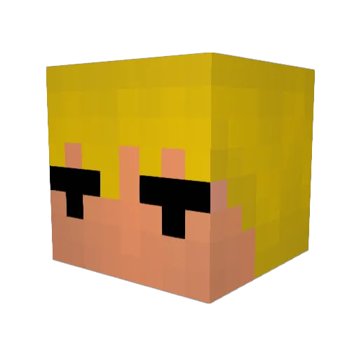 hypervenom03 Minecraft avatar head, 3D render