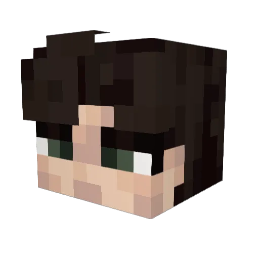 hypervoodoo Minecraft avatar head, 3D render
