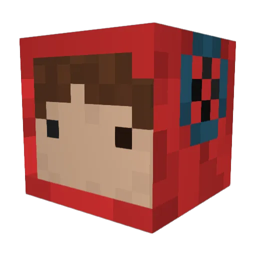 hypery_Steffen Minecraft avatar head, 3D render