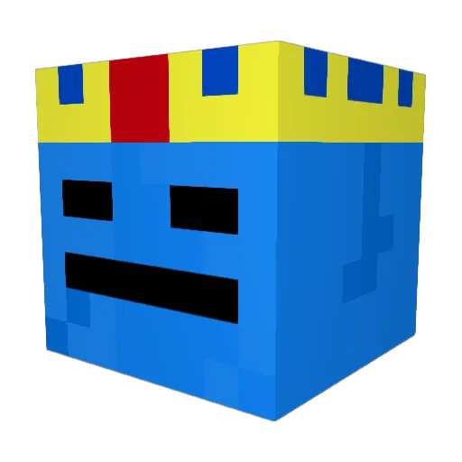 hyperyaman Minecraft avatar head, 3D render