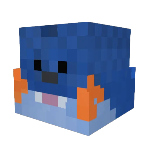 hyperzaur Minecraft avatar head, 3D render