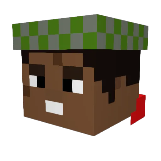 hypexlf Minecraft avatar head, 3D render