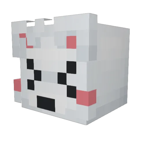 hypn0wastaken Minecraft avatar head, 3D render